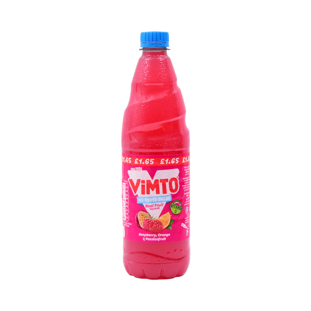 VIMTO DRINK RESPBERRY ORANGE PASSION FRUIT SUGAR FREE 725 ML