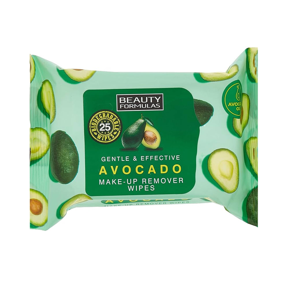 BEAUTY FORMULA MAKE UP REMOVAL WIPES AVOCADO 25PC