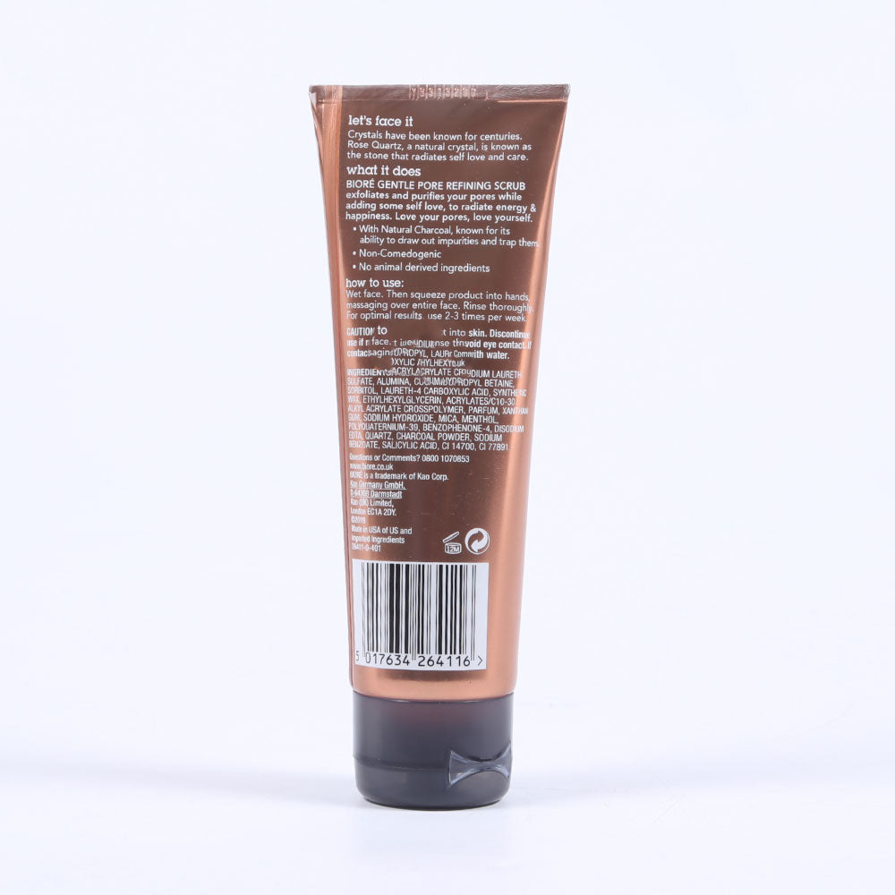 BIORE ROSE QUARTZ CHARCOAL REFINING SCRUB 110ML