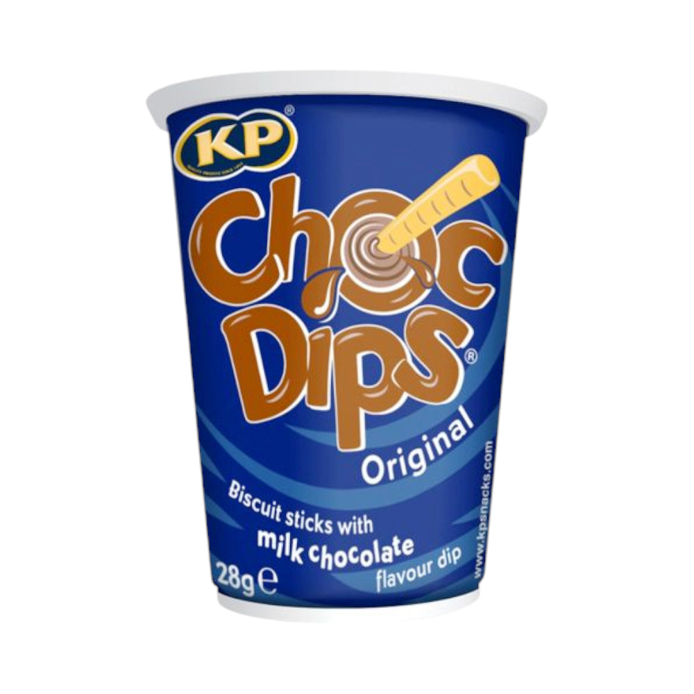 KP CHOC DIPS ORIGINAL BISCUIT STICKS WITH MILK CHOCOLATE 28G