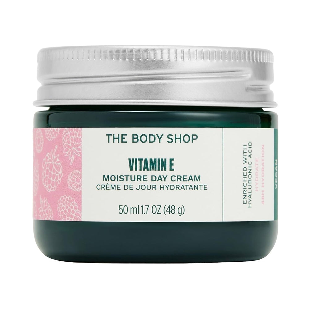 THE BODY SHOP VIT E INTENCE MOISTURE CREAM NEW GLASS PACKING