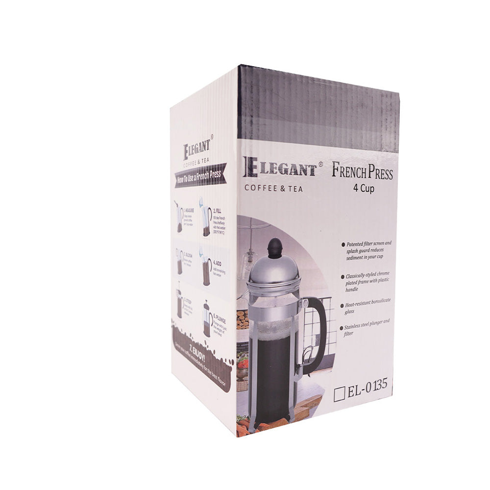 COFFEE PLUNGER ELEGANT 600 ML EL0136