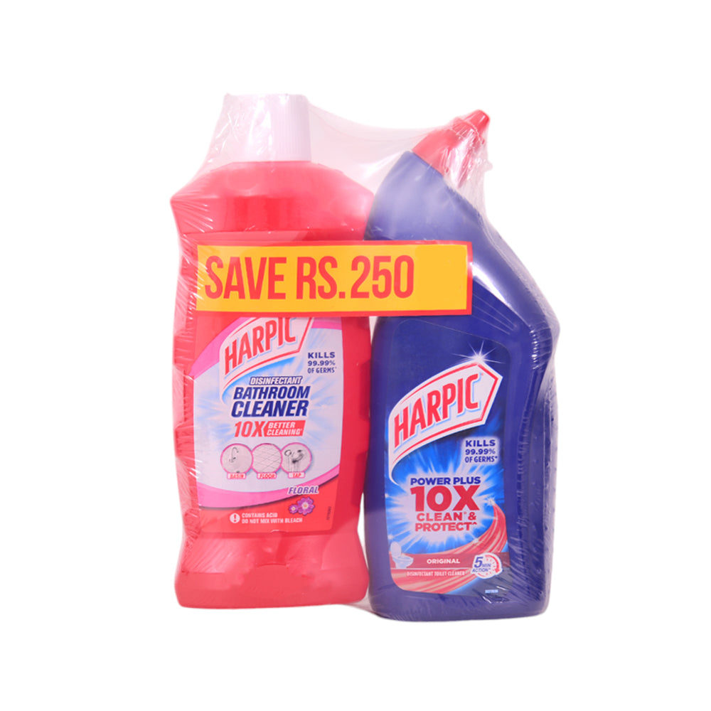 HARPIC BATHROOM CLEANER+TOILET CLEANER SAVE RS.250 1800ML