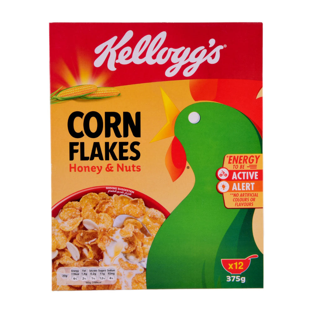 KELLOGGS CEREAL CORN FLAKES HONEY & NUTS 375 GM