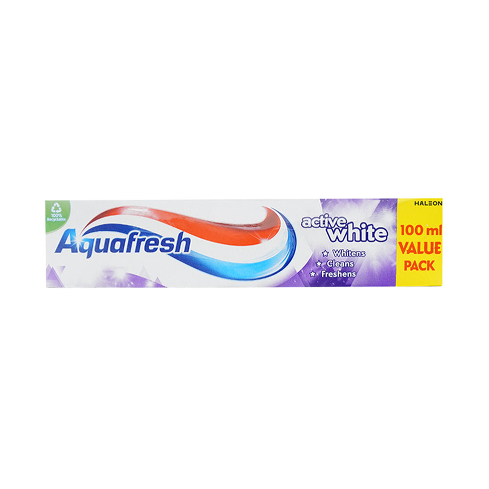AQUA FRESH TOOTH PASTE ACTIVE WHITE 3IN1 100 ML
