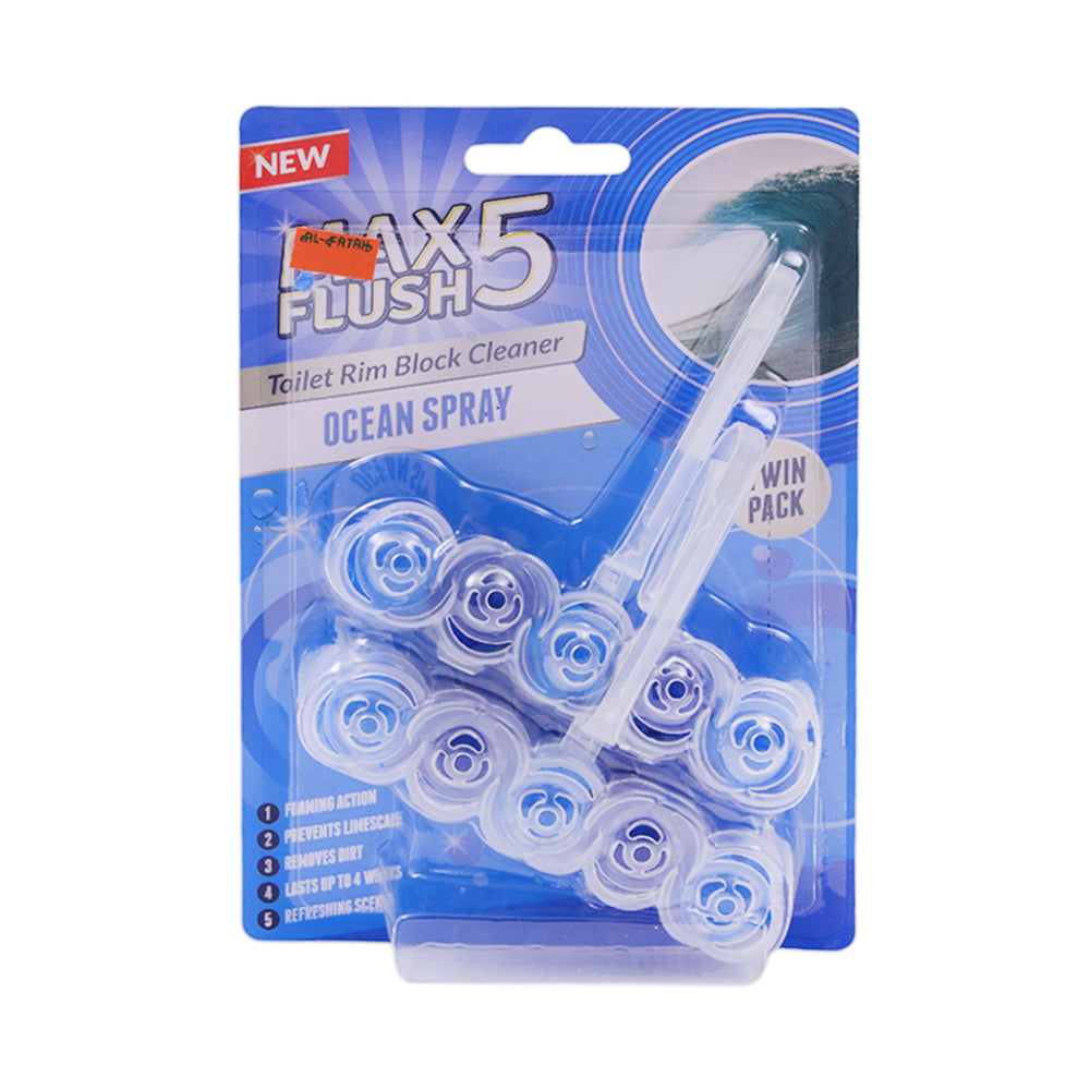 MAX FLUSH 5 TOILET AIR FRESHNER OCEAN SPRAY 2X45 GM