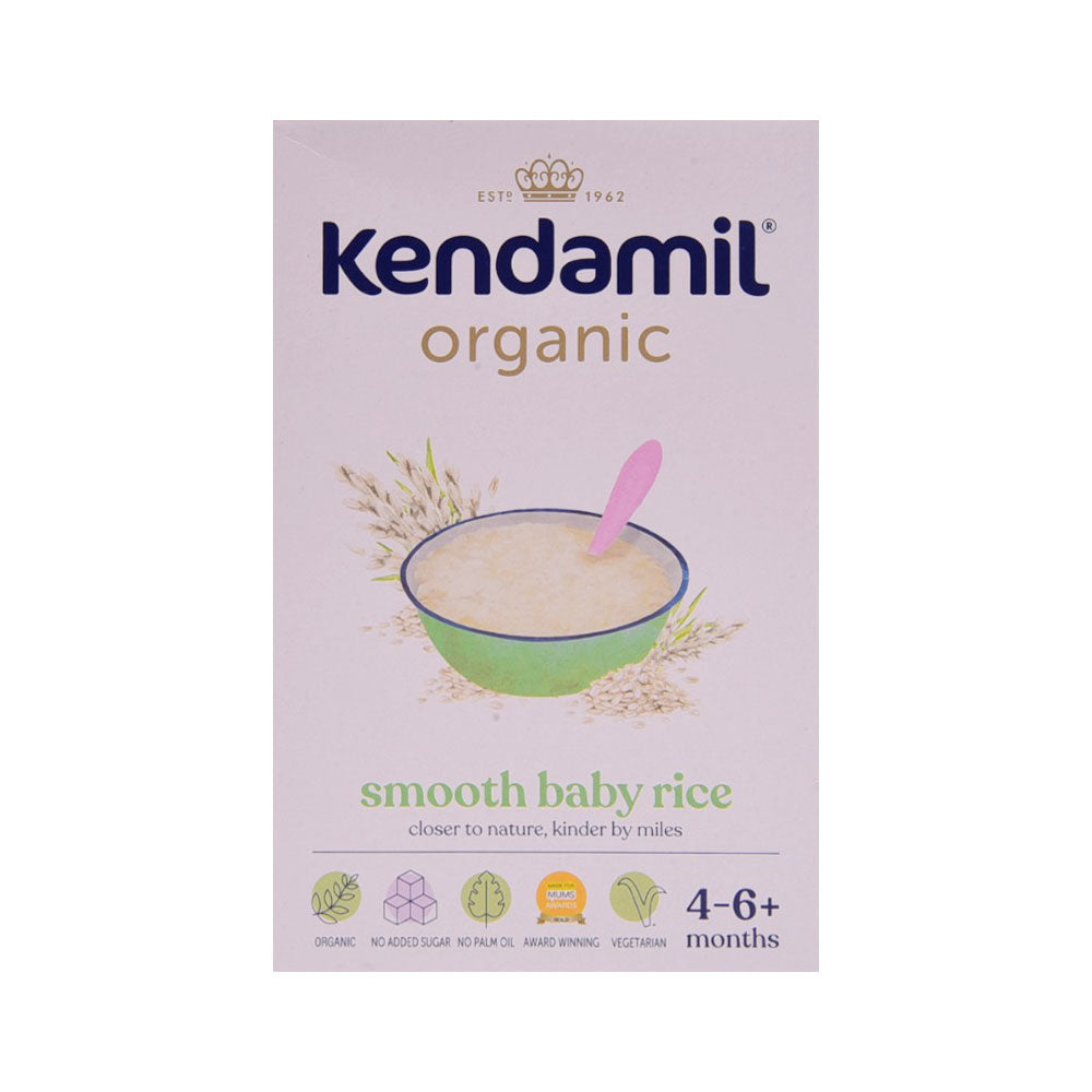KENDAMIL ORGANIC SMOOTH BABY RICE 4-6 PLUS MONTH 120 GM