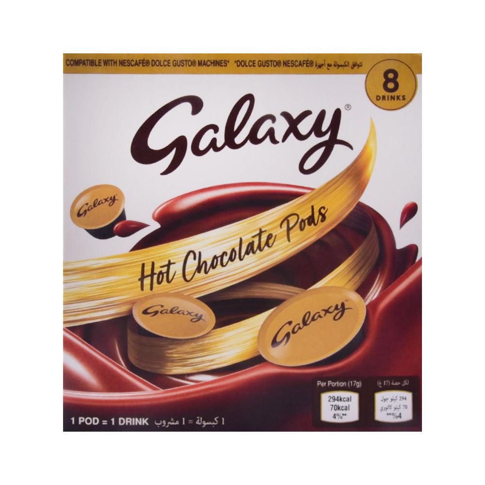 GALAXY HOT CHOCOLATTE PODS (8X17G) 136G
