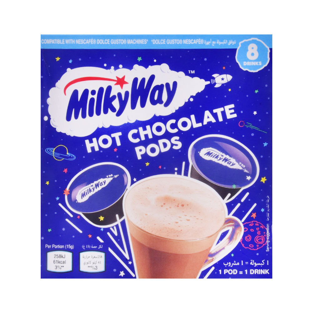 MILKY WAY HOT CHOCOLATE PODS 8PCS 120GM