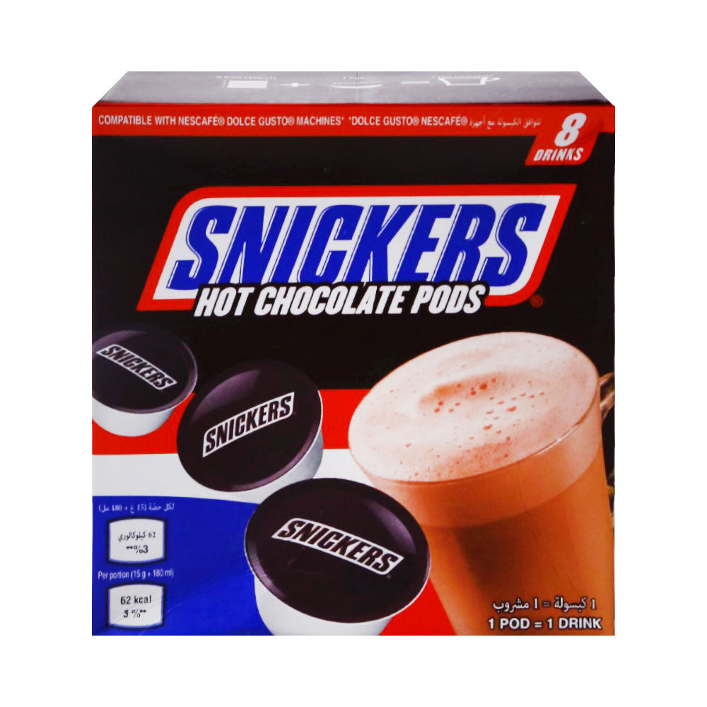 SNICKERS HOT CHOCOLATE PODS (8X15G) 120G