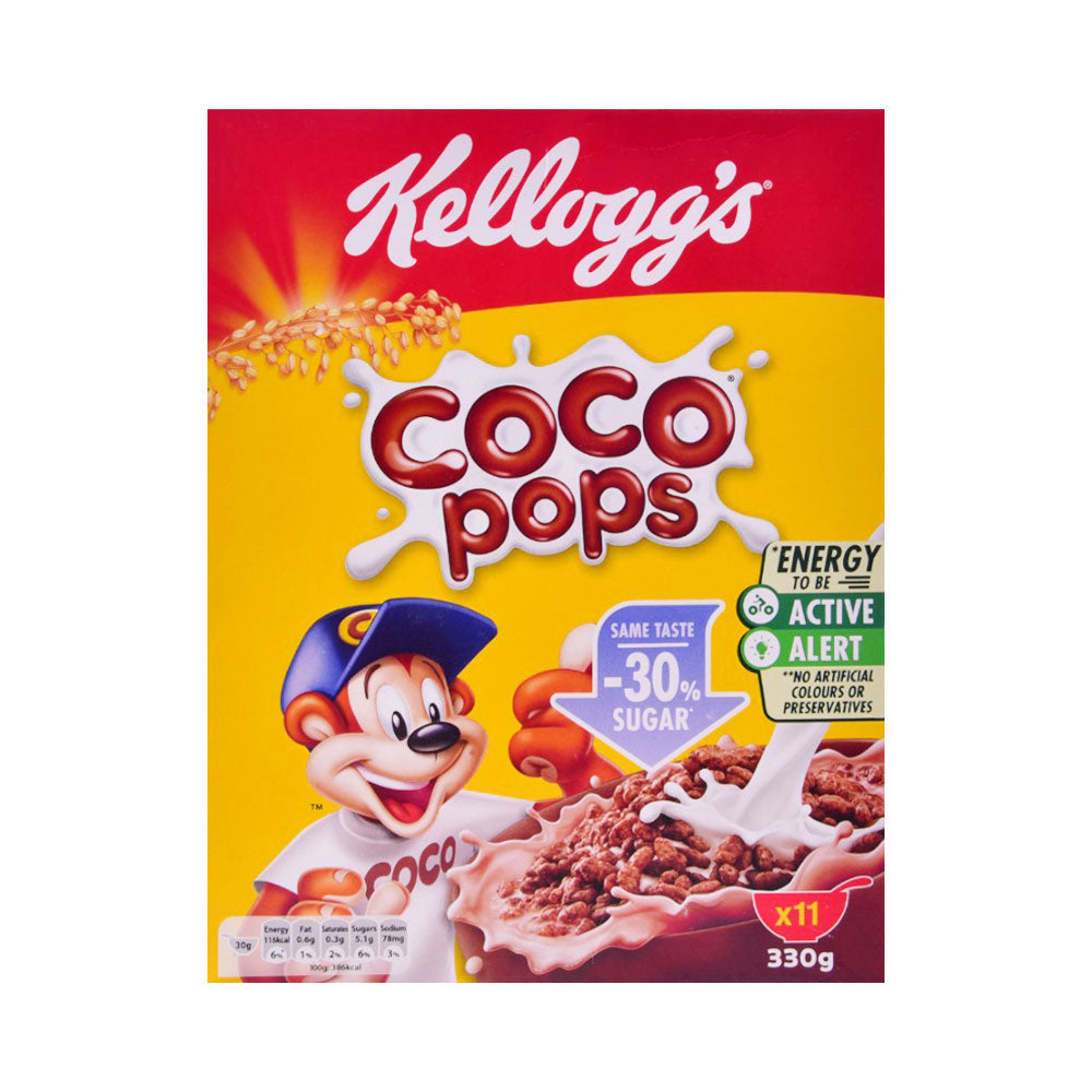 KELLOGGS COCO POPS CEREAL ENERGY ACTIVE ALERT 330 GM