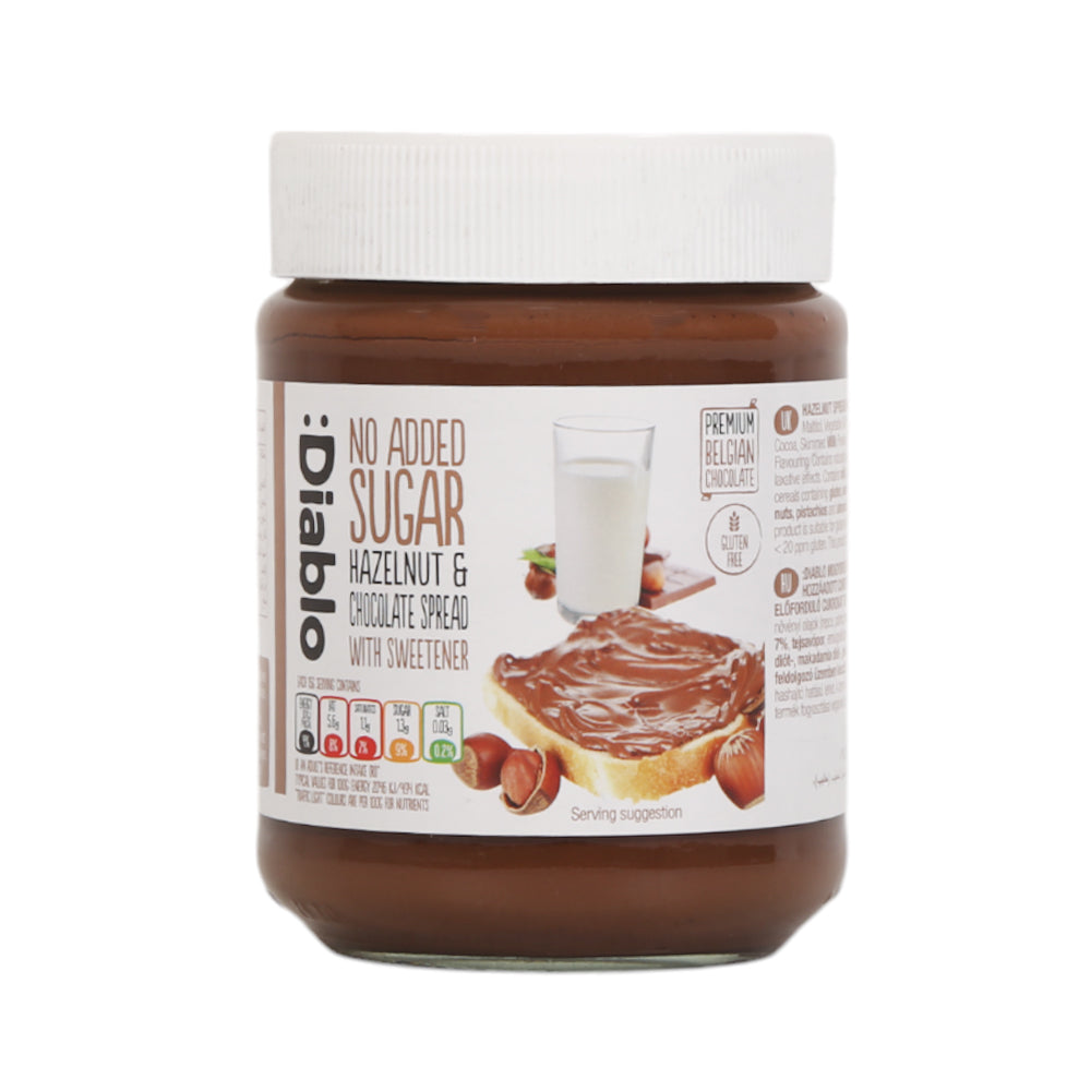 DIABLO HAZELNUT CHOCOLATE SPREAD NO ADDED SUGAR 350 GM