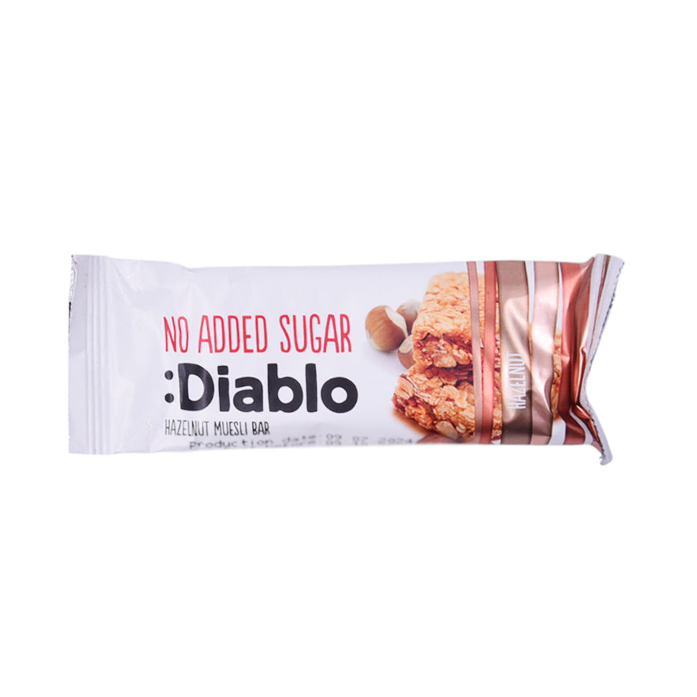 DIABLO BAR HAZELNUT MUESLI SUGAR FREE 30 GM