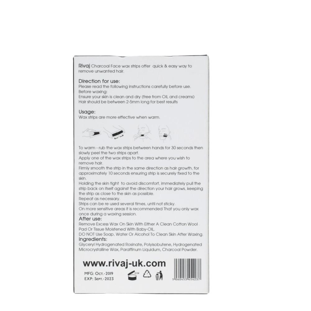 RIVAJ CHARCOAL FACE STRIP PC