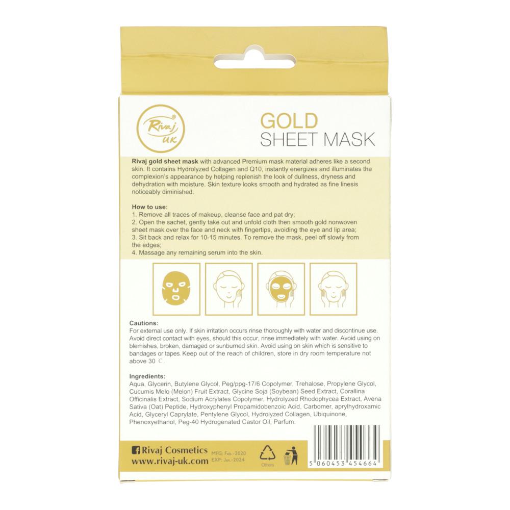 RIVAJ GOLD FACIAL SHEET MASK 25ML