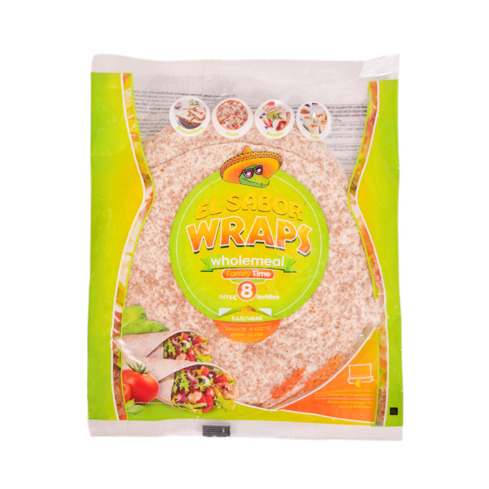 EL SABOR WRAPS BREAD WHOLE MEAL 8 PC 320 GM