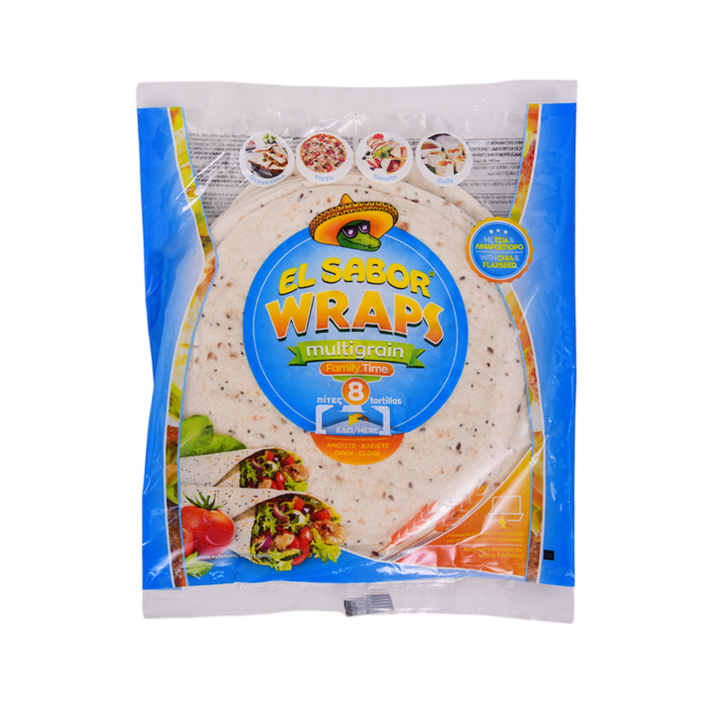 EL SABOR WRAPS BREAD MULTIGRAIN 8PC 320 GM