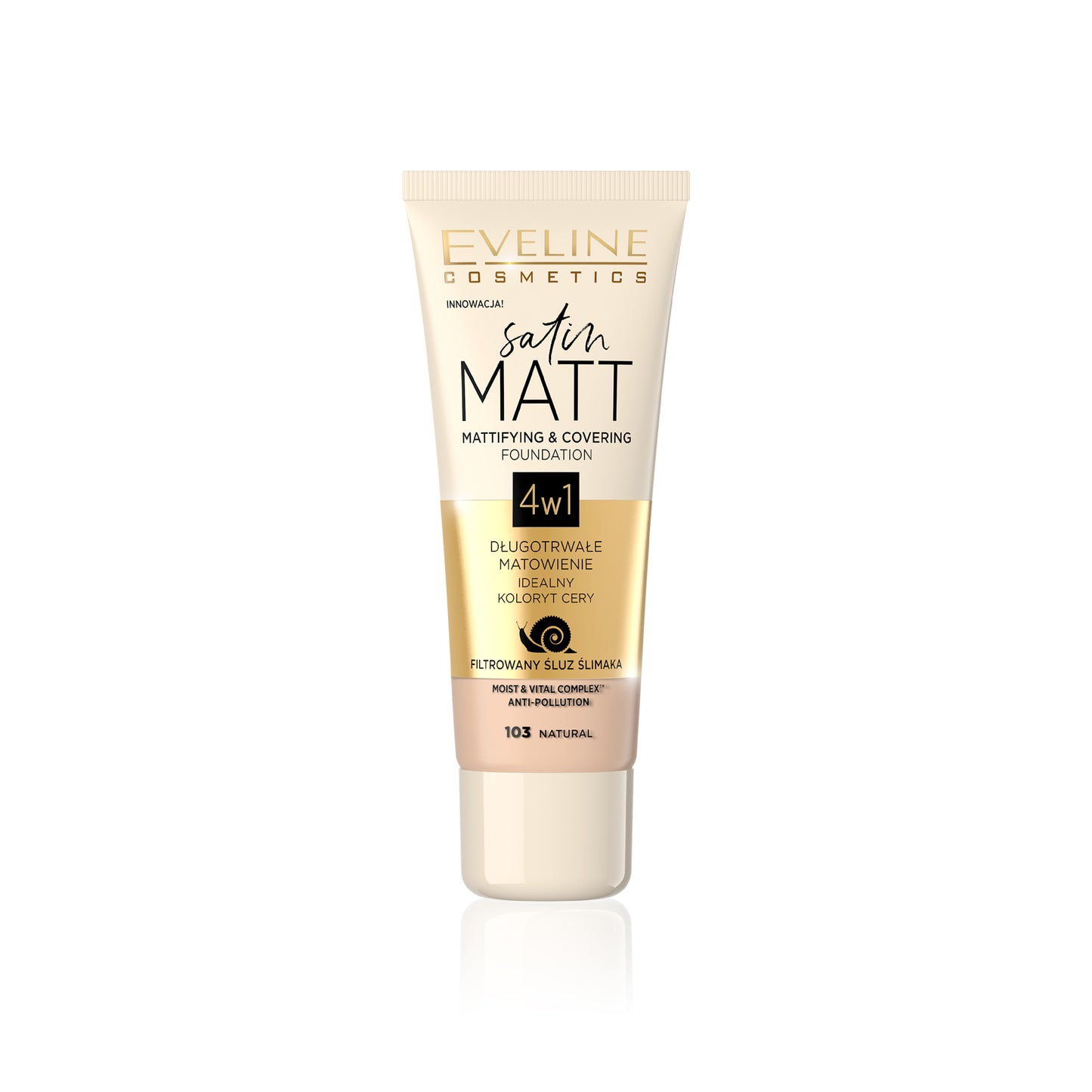 EVELINE SATIN MATT MATTIFYING & COVERING FOUNDATION 103 NATU