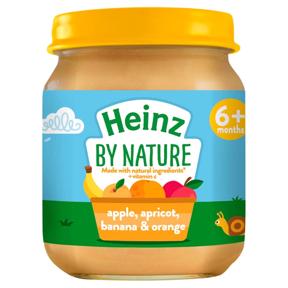 HEINZ BABY FOOD APPLE APRICOT BANANA & ORANGE 120 GM
