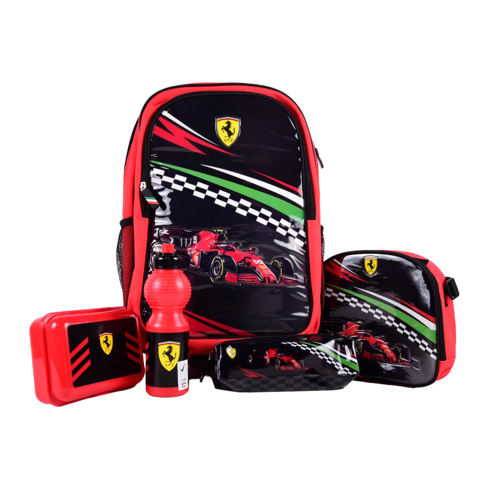 FECA2291-18 SIMBA FERRARI SCHOOL BAG SET 5IN1 D