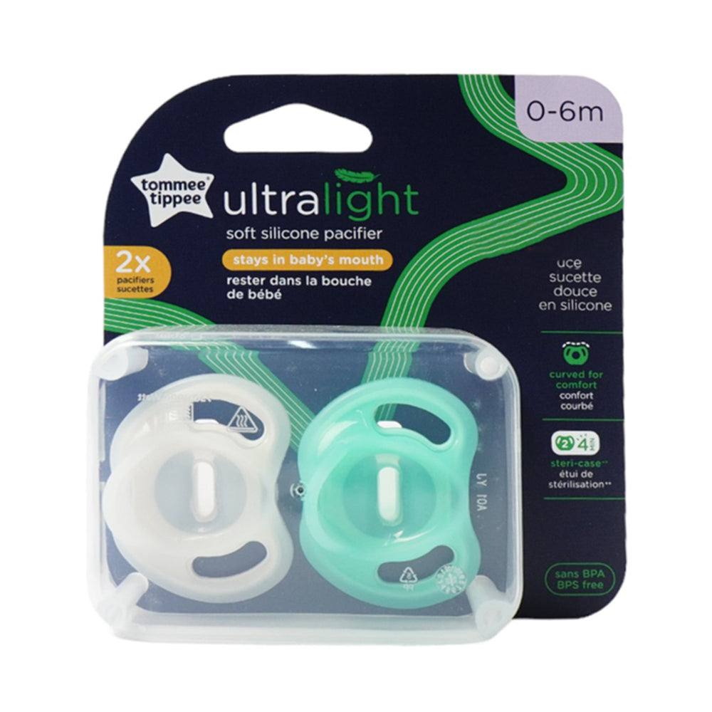 TOMMEE TIPPEE ULTRA LIGHT PACIFIERS 0-6M 2 PC 533495