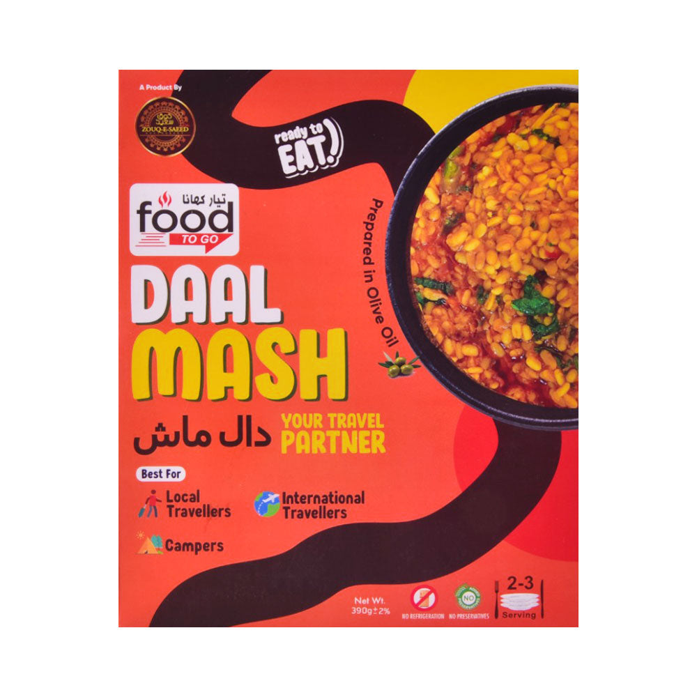 ZOUQ E SAEED FOOD GO DAAL MASH OLIVE OIL 390 GM