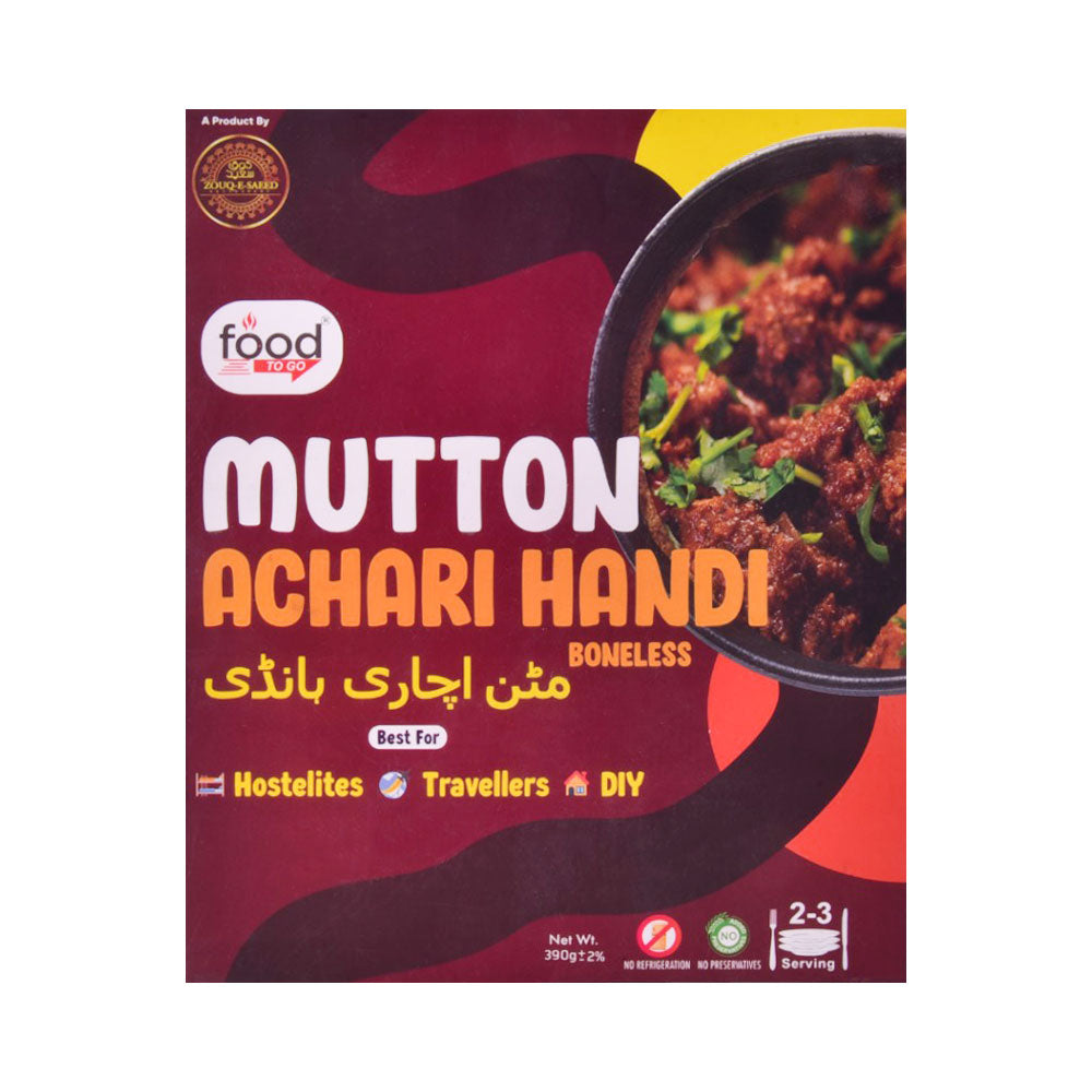 ZOUQ E SAEED FOOD GO MUTTON ACHARI 390 GM