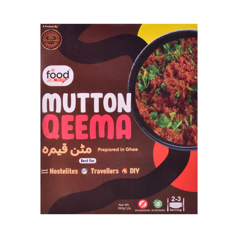 ZOUQ E SAEED FOOD GO MUTTON QEEMA MASALA 390 GM