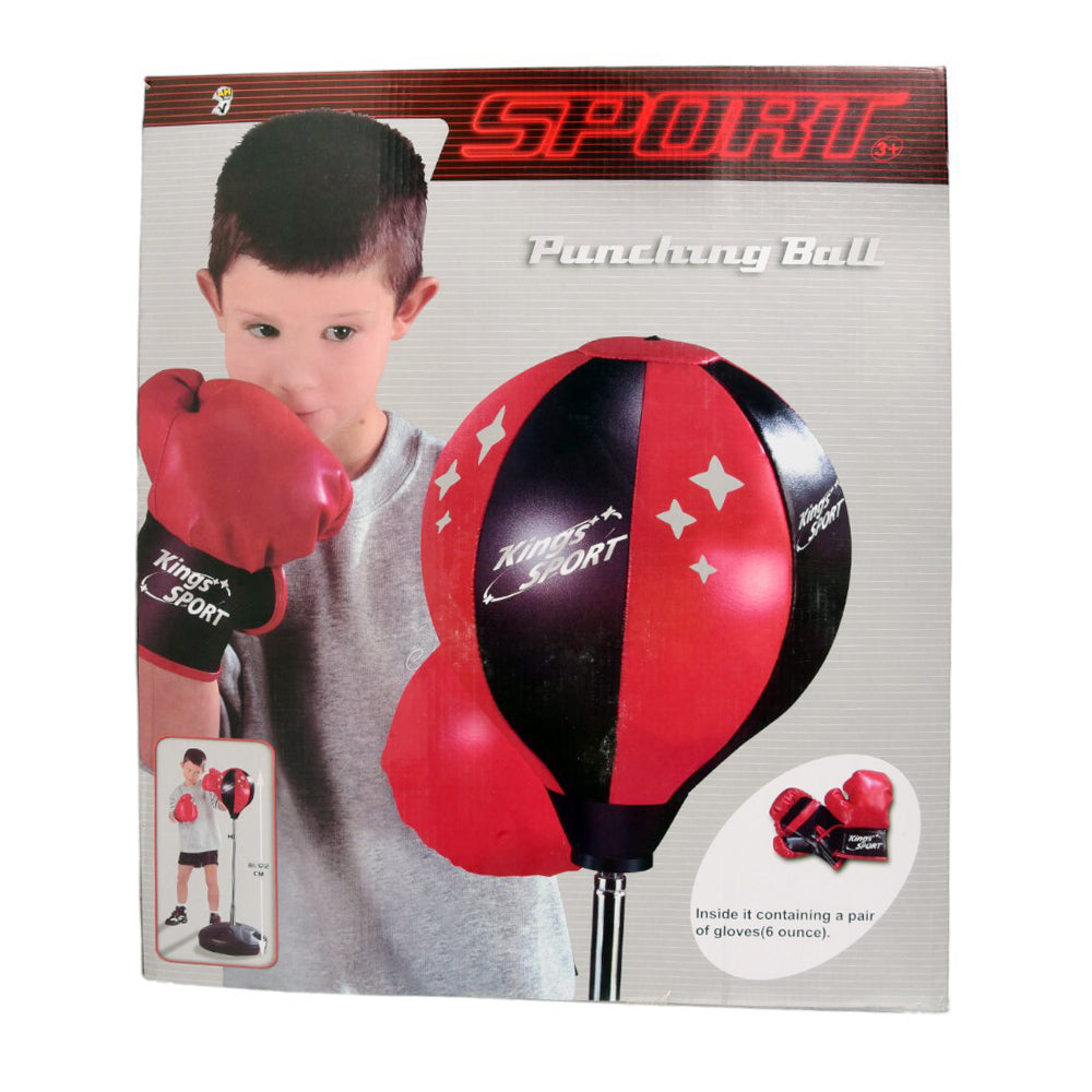 113881 KING SPORT PUNCHING BALL WITH GLOVES SET D