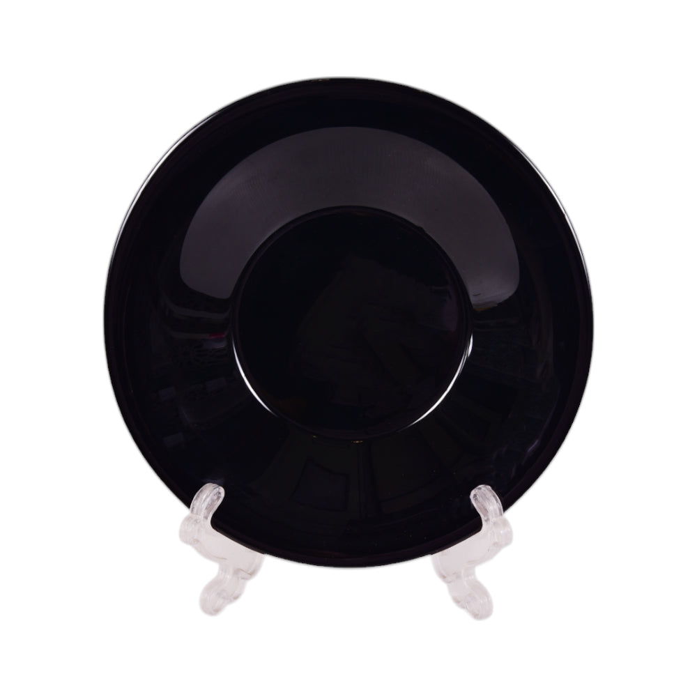 PLATE DEEP MANAL BLACK ROUND B0012