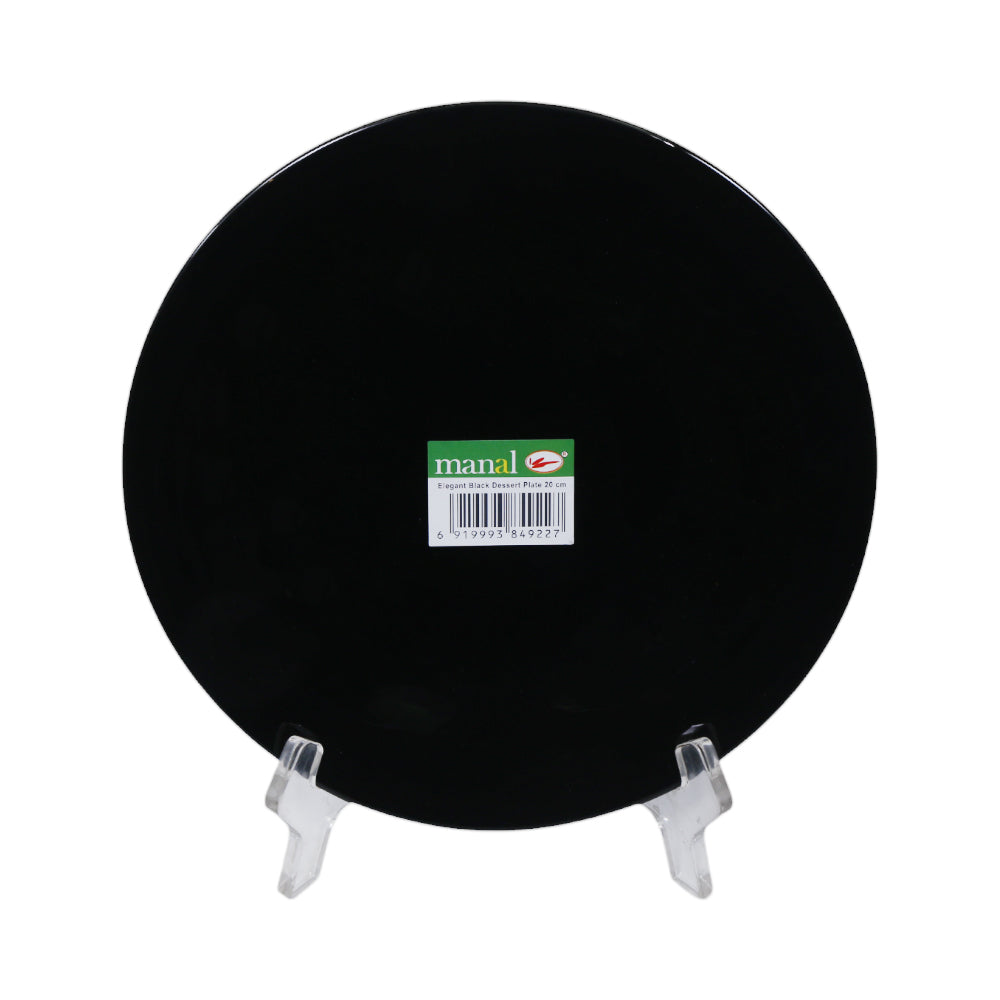 PLATE QUARTER MANAL BLACK ROUND B0014