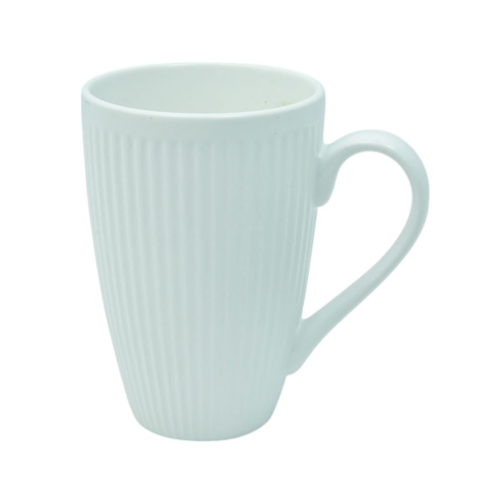 MUG PORCELAIN MATT GLAZE STRIPE WHITE LYMG30MG2WH