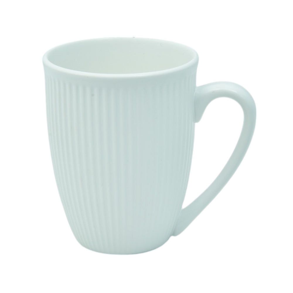 MUG PORCELAIN MATT GLAZE STRIPE WHITE LYMG36MG2WH