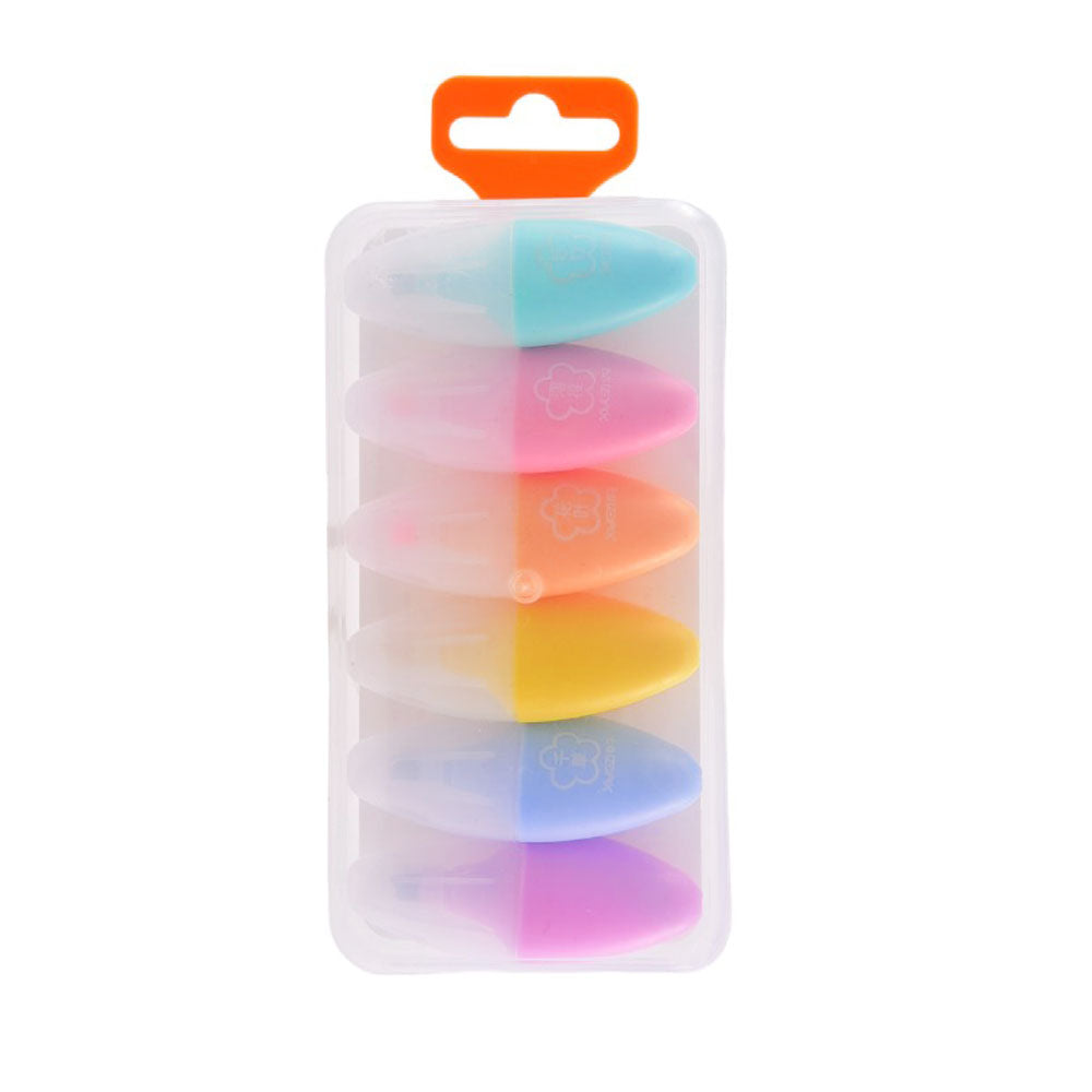 BC-733 MINI FANCY HIGHLIGHTER 6PC Z.B