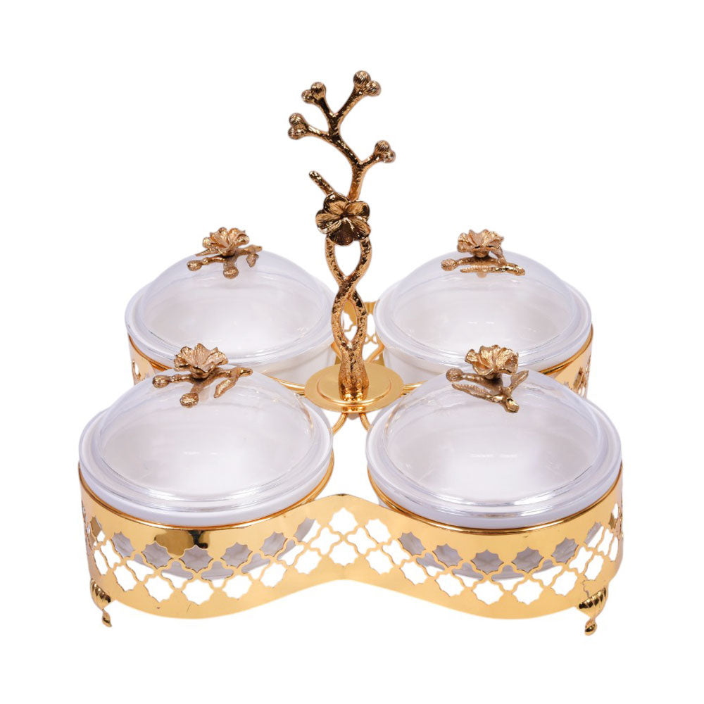 DRY FRUIT DISH ORCHID CD-6286