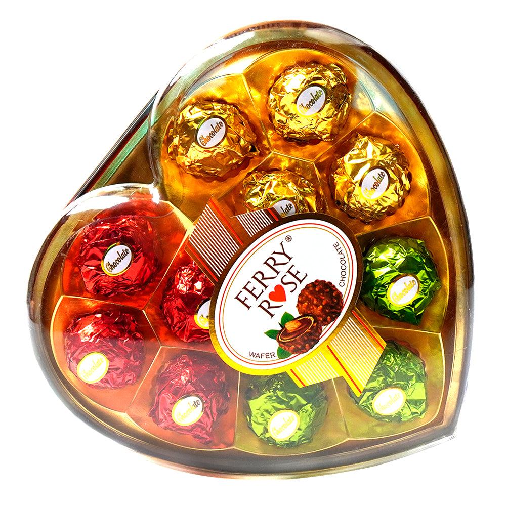 FERRY ROSE CHOCOLATE HEART SHAPE T-12 150 GM