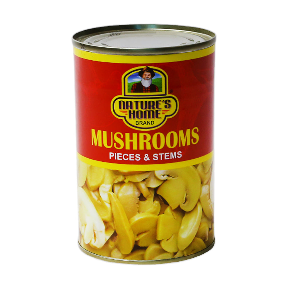 NATURES HOME MUSHROOM PIECES & STEM TIN 380 GM