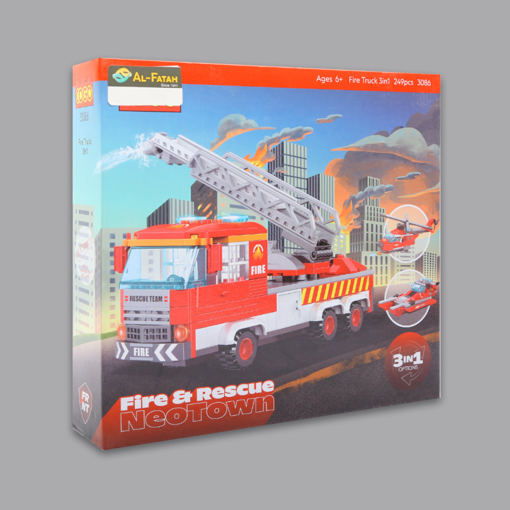 3086 COGO FIRE RESCUE BLOCKS 3IN1 249PC H.B