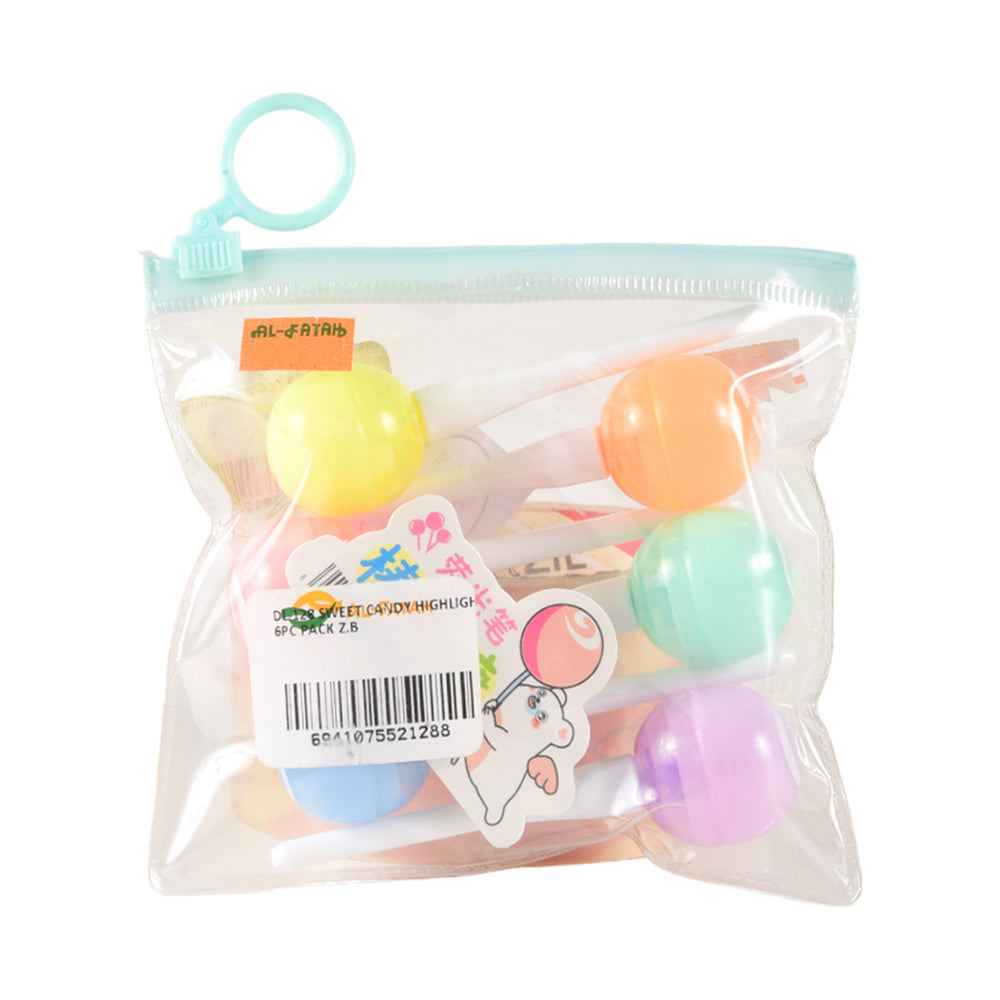 DL-128 SWEET CANDY HIGHLIGHTER 6PC PACK Z.B