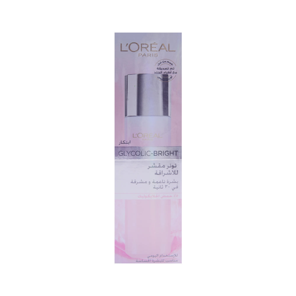 LOREAL GLYCOLIC BRIGHT GLOWING PEELING TONER 128 ML