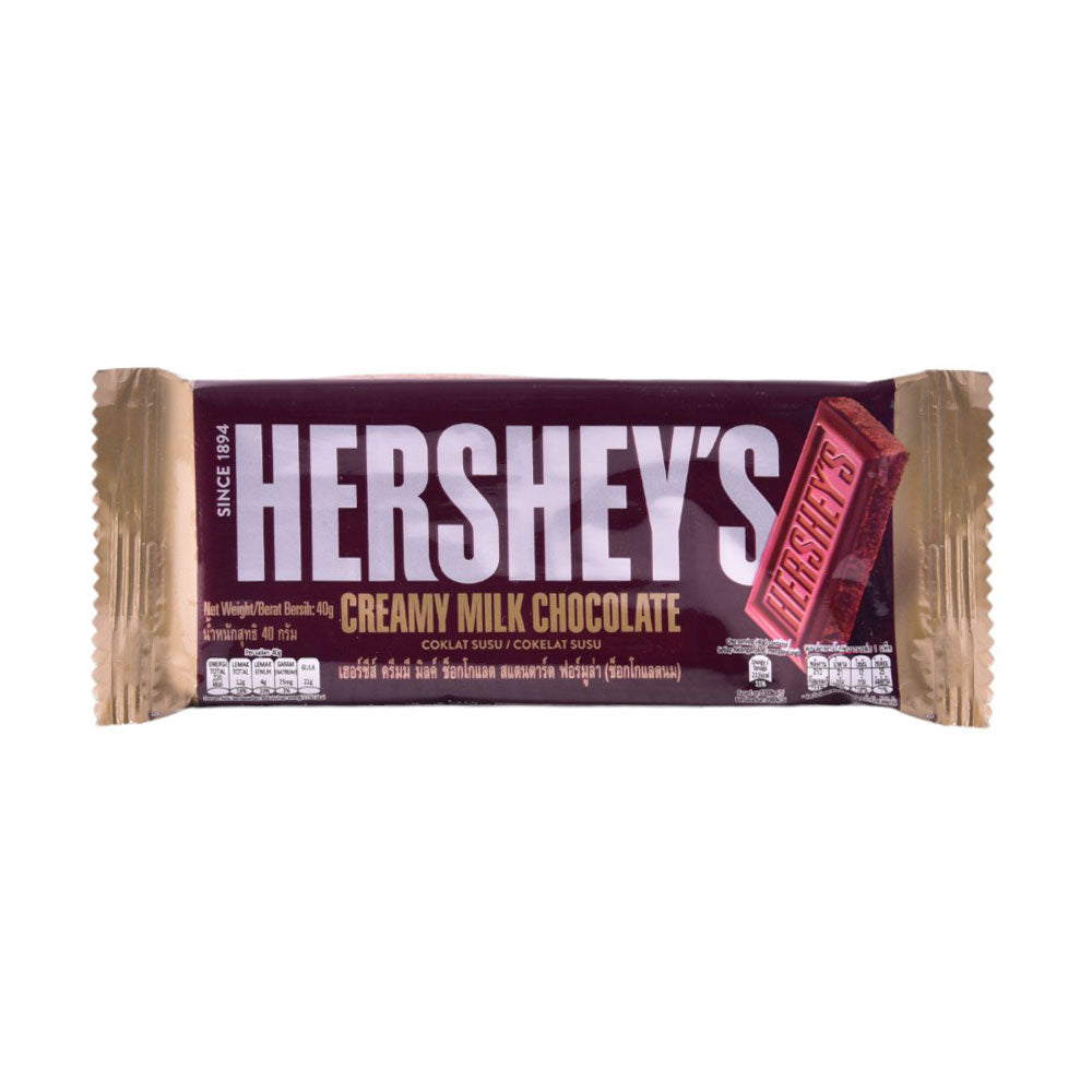 HERSHEYS CHOCOLATE BAR CREAMY MILK CHOCOLATE 40G