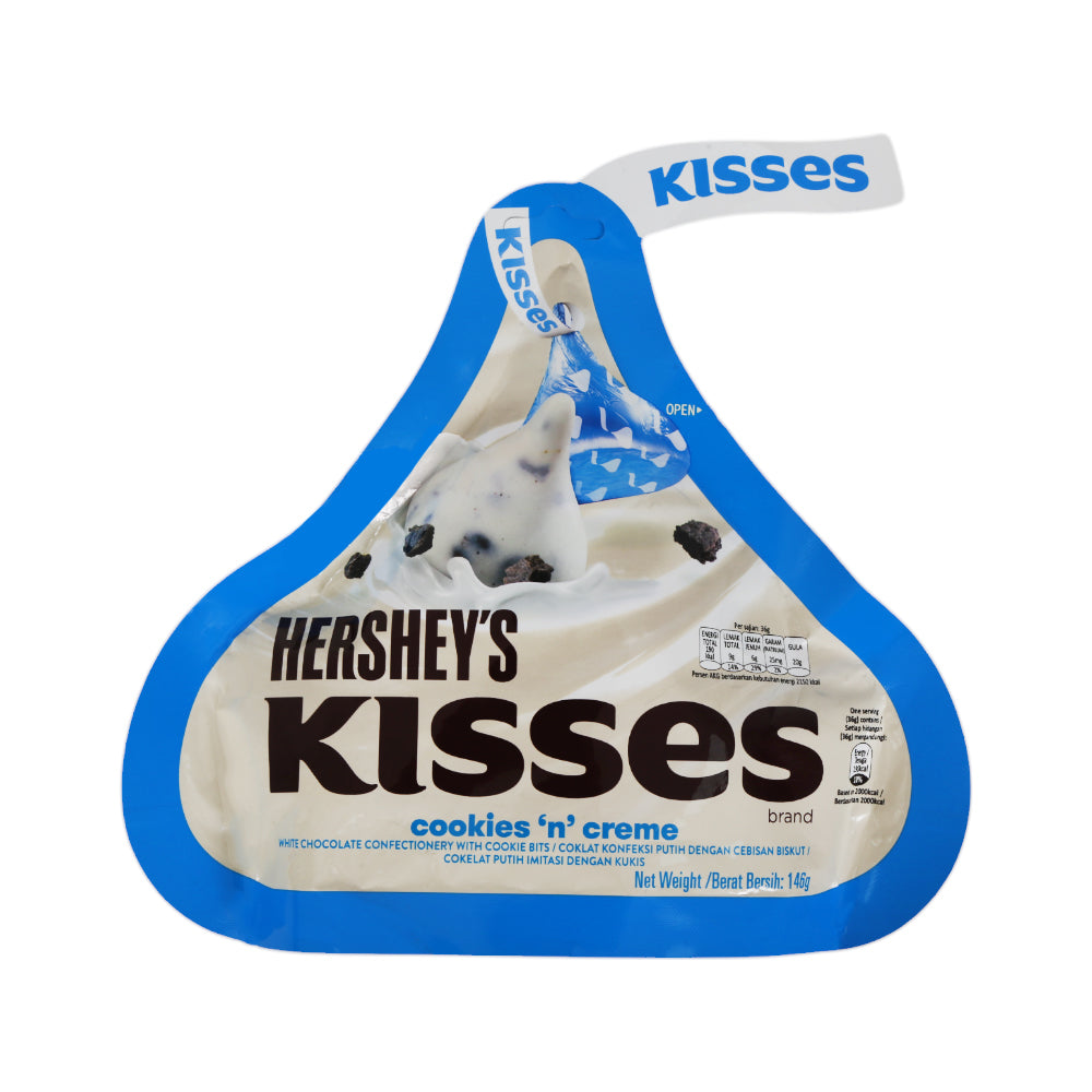 HERSHEYS KISSES CHOCOLATE COOKIES N CREME 146 GM