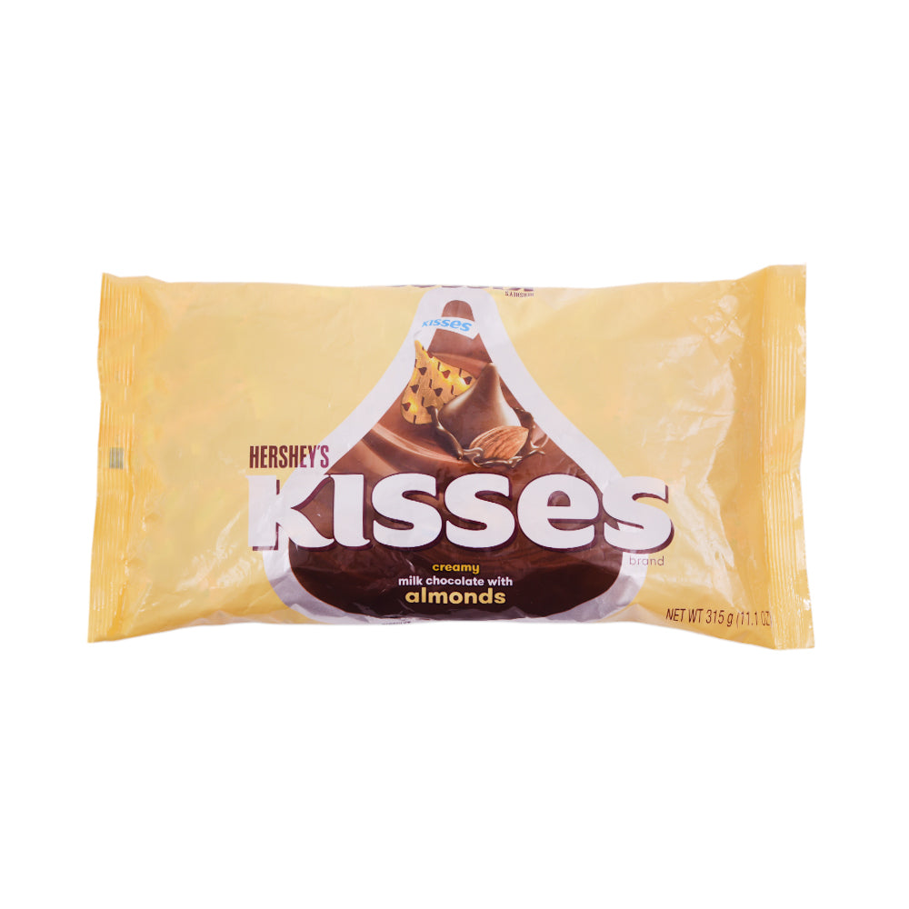 HERSHEYS KISSES CHOCOLATE ALMONDS CREAMY MILK POUCH 315 GM
