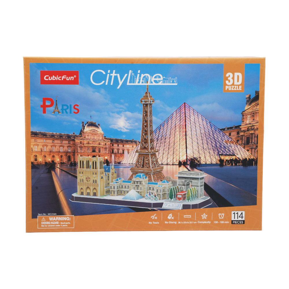MC254H CUBICFUN 3D PUZZLE CITY LINE PARIS 114PC