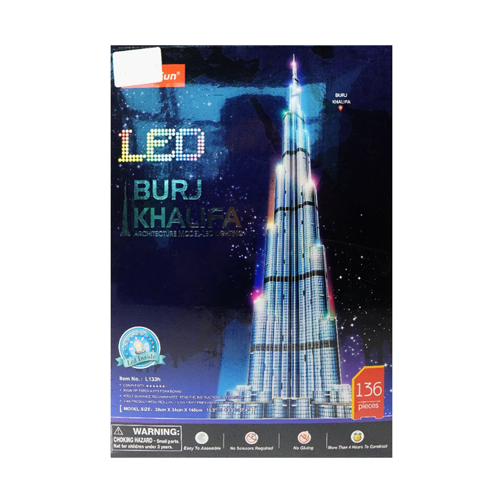 L133H CUBICFUN 3D PUZZLE BURJ KHALIFA 136PC