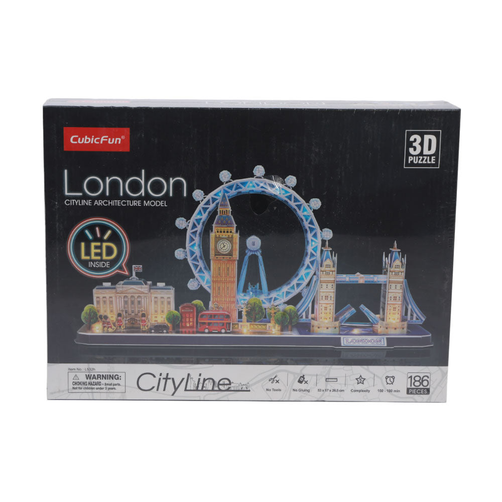 L532H CUBICFUN 3D PUZZLE LONDON CITY LINE 186PC
