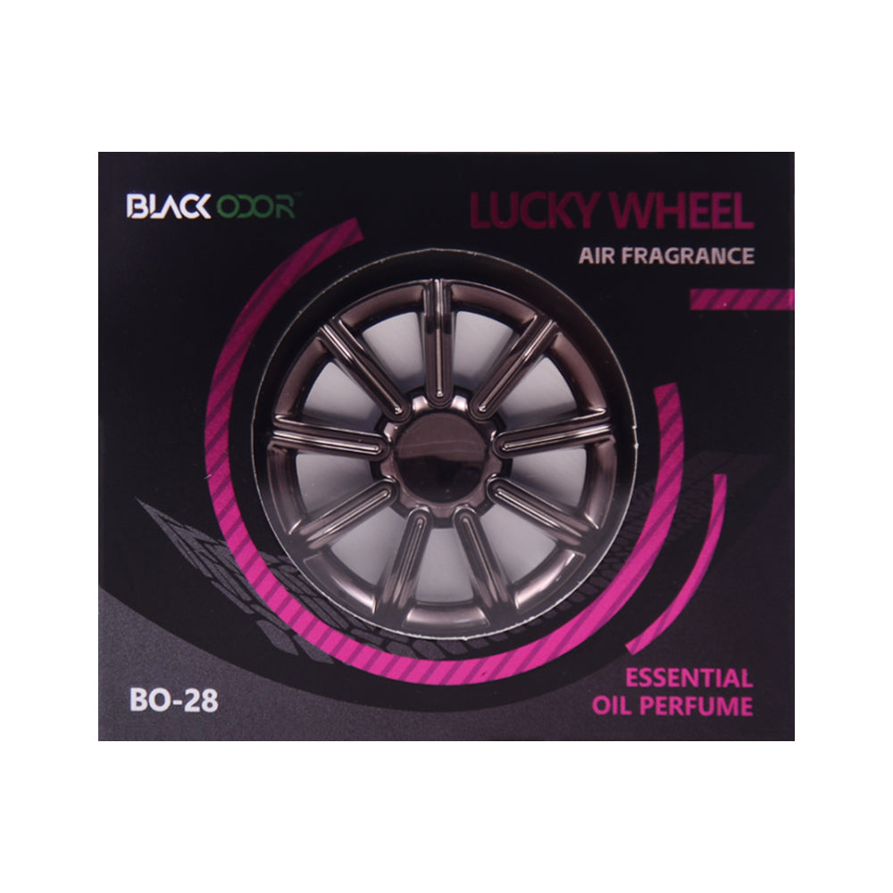 BLACK ODOR AIR FRAGRANCE LUCKY WHEEL NEW CAR 45 GM