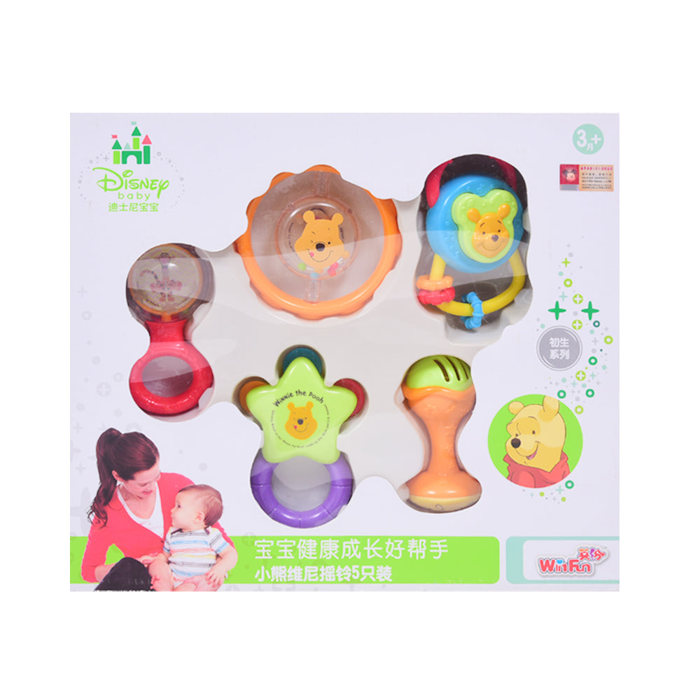 3079D1-N1 WINNIE BABY RATTLE SET 5PCS A.I