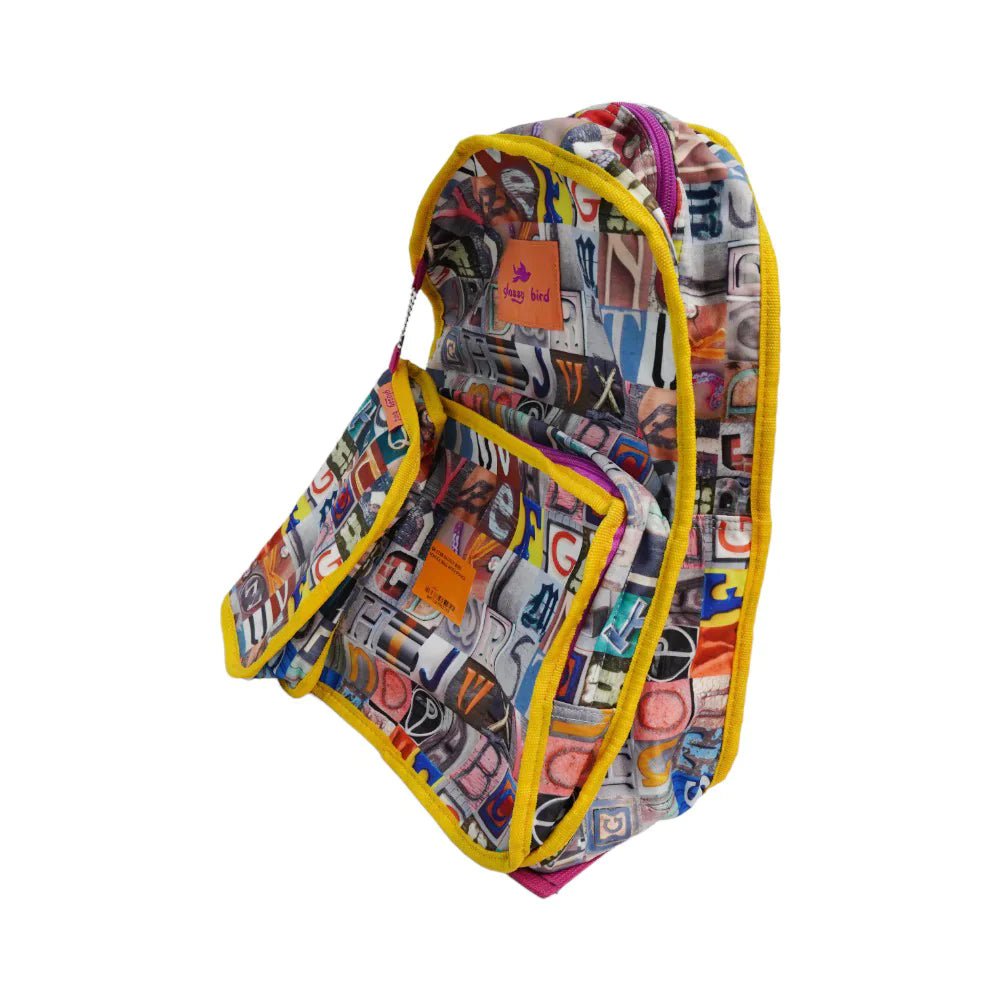 Gb-2288 Glossy Bird School Bag With Pouch