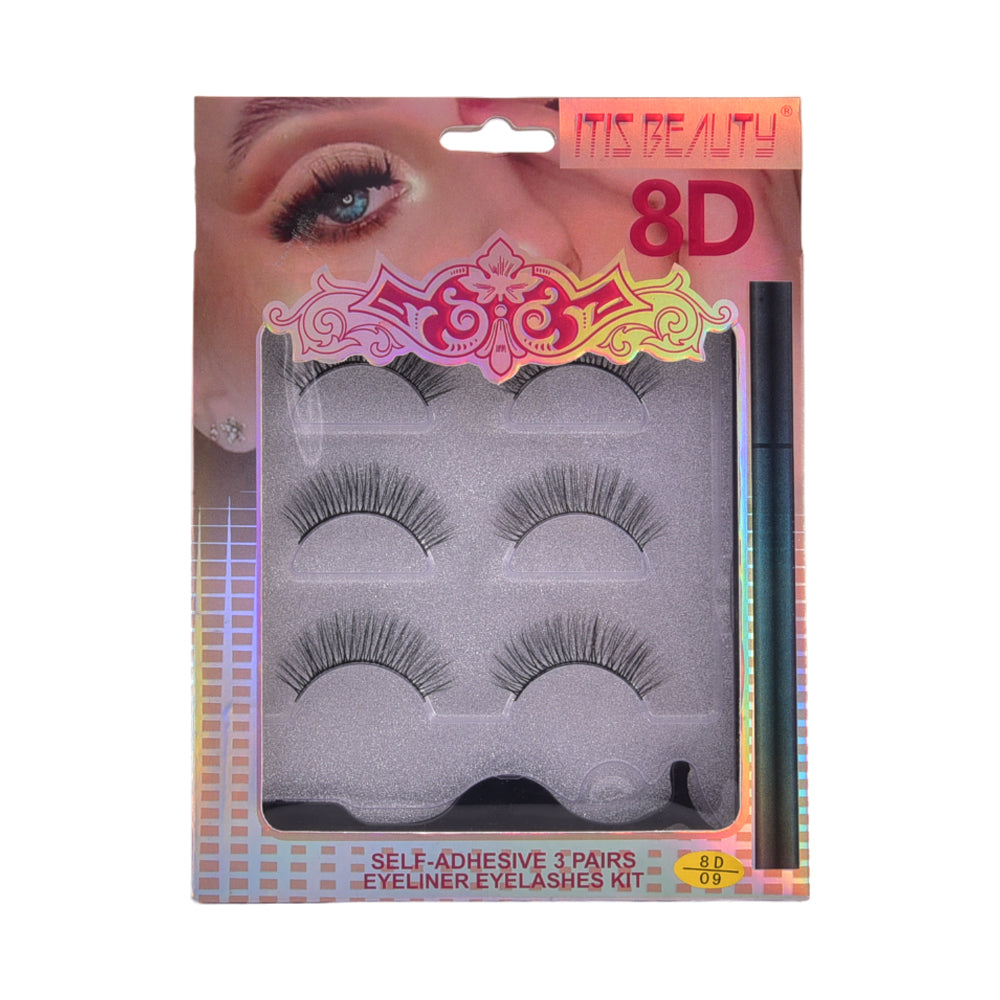 ITIS BEAUTY EYELASH 8D 3PAIR IR E-7568
